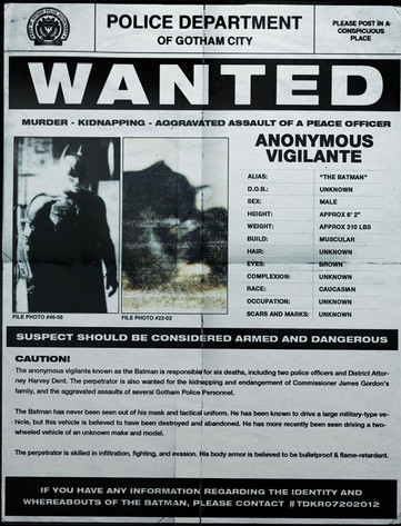 Batman Wanted poster Batman Wanted poster